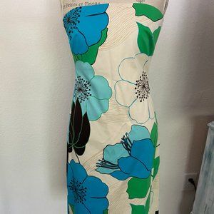 COPY - B.R. strapless, lined dress, size 6, floral